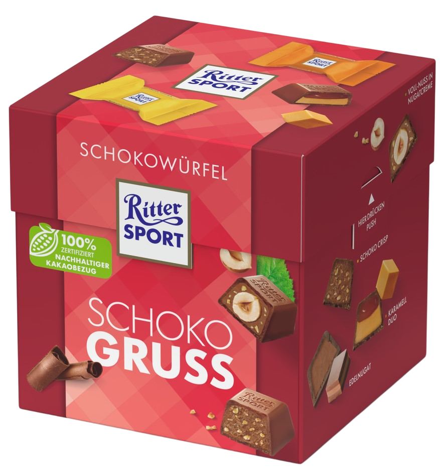 Набор конфет Ritter Sport Shoko Gruss молочный шоколад, 176г