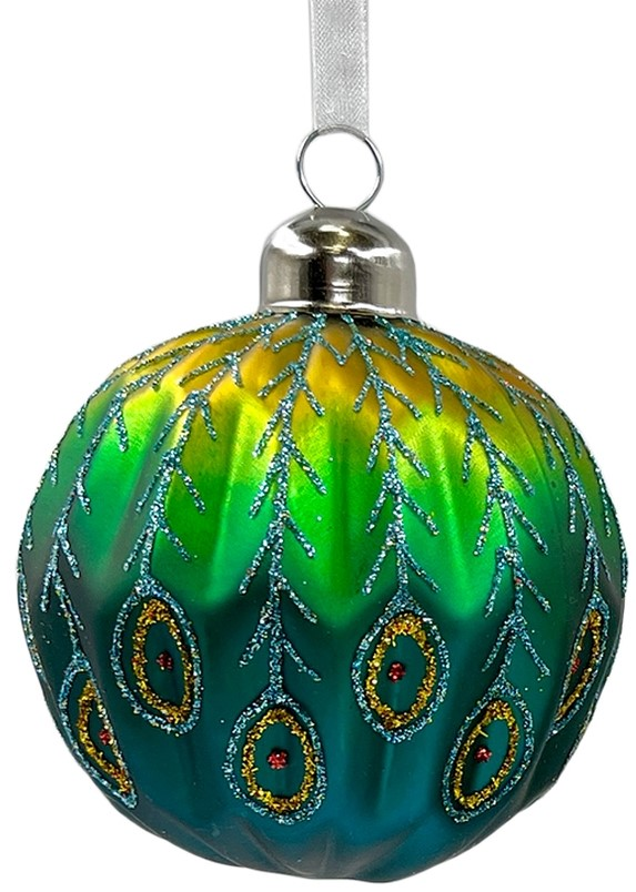 Елочное украшение Christmasdeluxe Шар, капля, луковка бирюзовый, 8см, в ассортименте