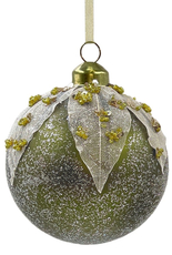 Набор елочных украшений Christmasdeluxe Шар, капля и луковка с листьями оливковый, 8см