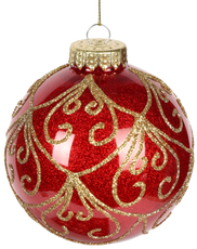 Шар елочный Christmasdeluxe мягкий красный, 10см