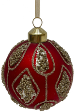 Елочное украшение Christmasdeluxe Шар, капля, луковка красный, 8см, в ассортименте