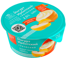 Йогурт Ирбитское греческий печеная груша 2.5%, 120г