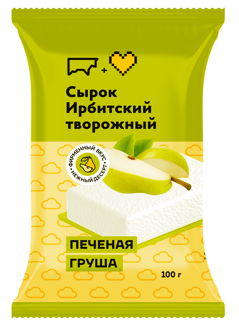 Сырок творожный Ирбитское с наполнителем печеная груша 7%, 100г