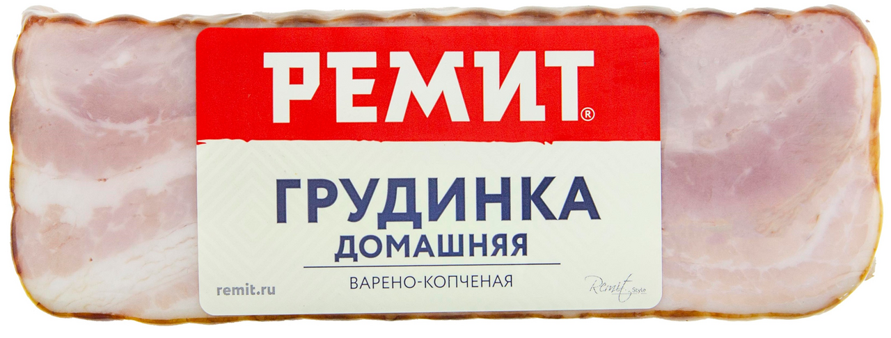 Грудинка Ремит Домашняя варено-копченая, ~400г