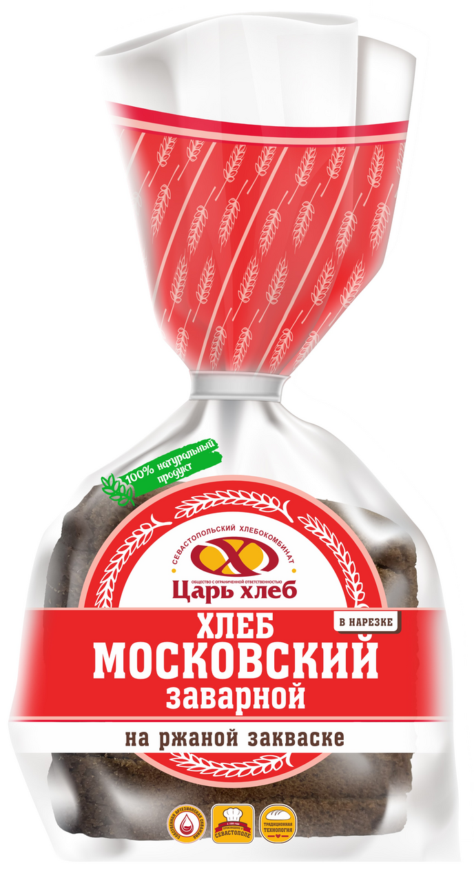 Хлеб Царь хлеб Московский нарезной, 400г