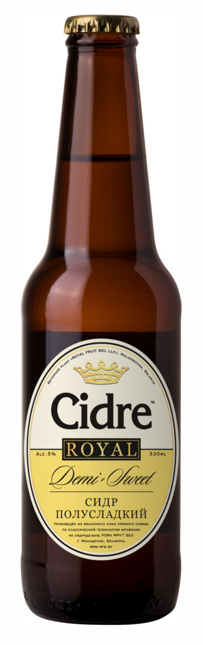 Изображение товара Сидр Cidre Royal яблочный полусладкий, 0.33л