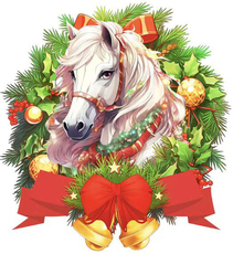 Наклейка декоративная самоклеящаяся лошадка, 30 x 33см