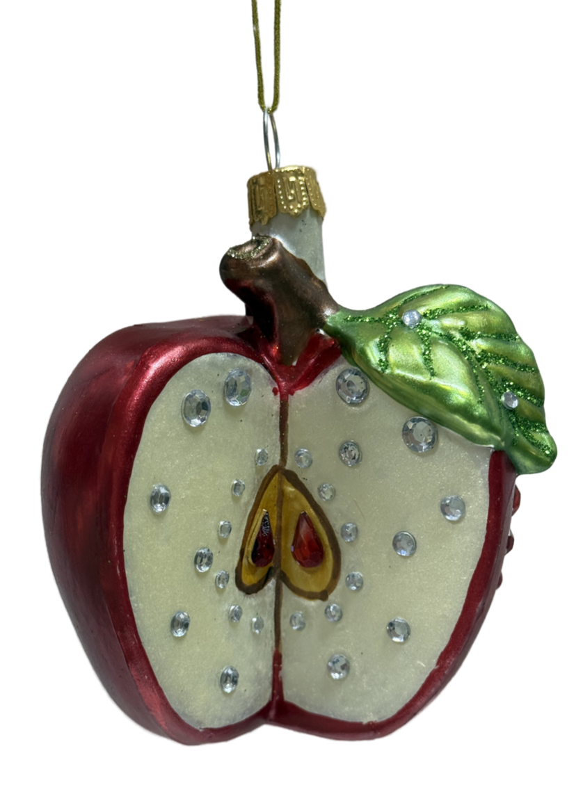 Украшение елочное Яблочко, 8.1 x 6.4 x 9.2см
