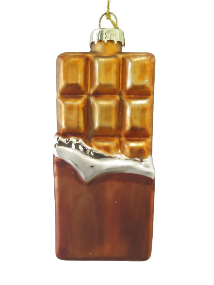 Украшение елочное Плитка шоколада, 12 x 2 x 5см