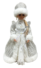 Фигура Снегурочка серебряная, 35см