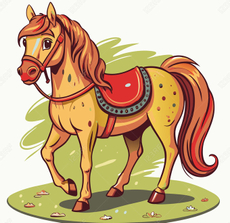 Наклейка декоративная самоклеящаяся лошадка, 20 x 20см