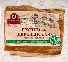 Грудинка Обнинский Деревенская копчено-вареная, 300г