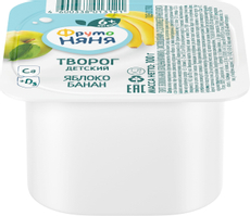 Творог детский ФрутоНяня яблоко и банан 4.2%, 100г