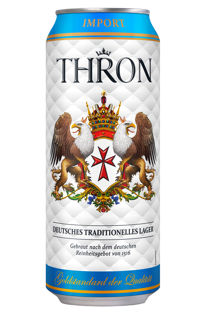 Изображение товара Пиво Thron Lager светлое фильтрованное, 0.5л