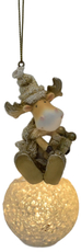 Украшение елочное Олень на светящемся шаре Led, 6 x 6 x 14.3см