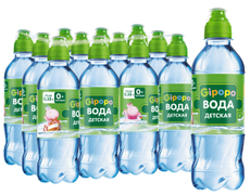 Вода детская Gipopo негазированная, 330мл x 12 шт