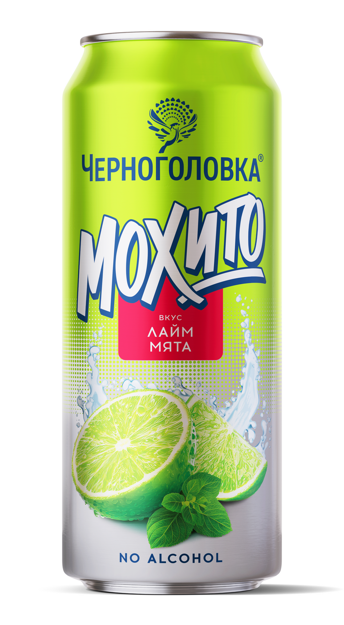 Изображение товара Напиток Черноголовка мохито лайм и мята газированный, 450мл