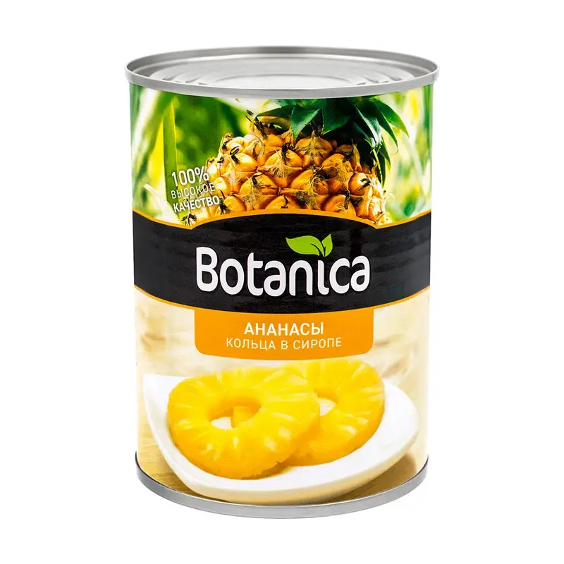 Ананасы Botanica кольца в сиропе, 565г