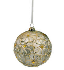 Шар елочный Christmasdeluxe Цветочная фантазия медный, серебряный и бронзовый, 10см