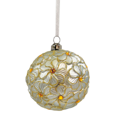 Шар елочный Christmasdeluxe Цветочная фантазия медный, 8см