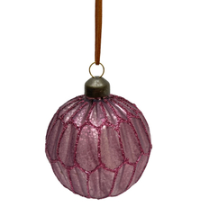 Шар елочный Christmasdeluxe фактурный ягодный, 8см