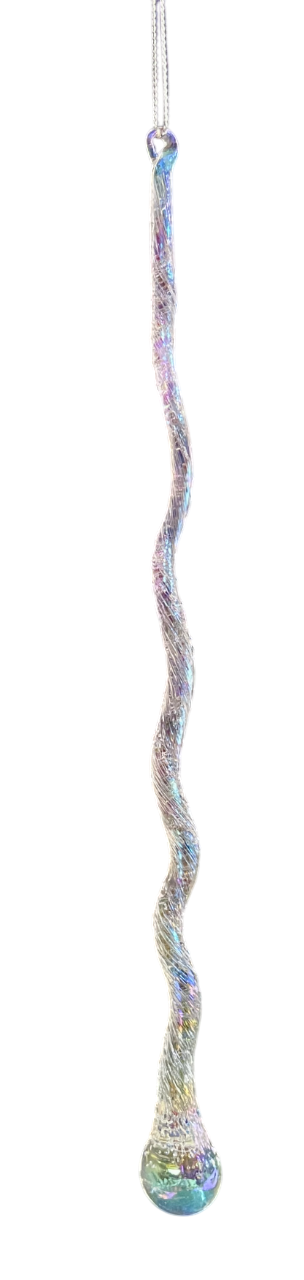 Набор елочных украшений Christmasdeluxe Сосульки капля прозрачная 16.5см, 19см, 23.5см и 27.5см, 4шт