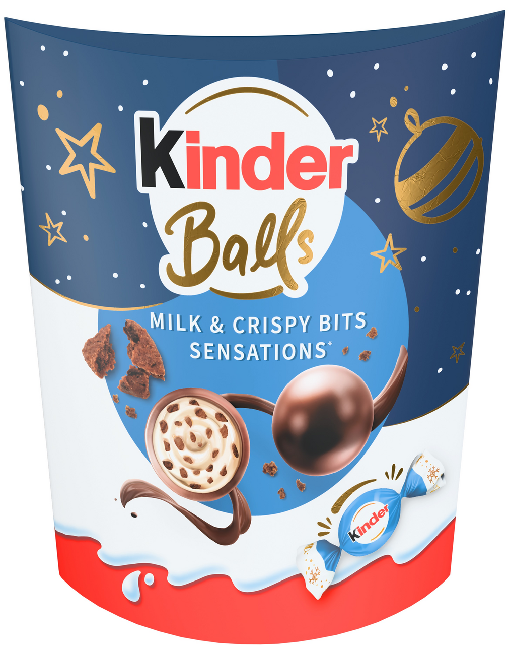 Конфеты Kinder Balls с печеньем и молочной начинкой, 90г