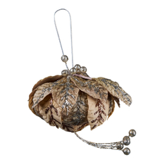 Шар елочный Christmasdeluxe Луковка бежевый, 13 x 20см