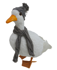 Фигура Christmasdeluxe Утка в шапке и шарфе, 30 x 14 x 36см