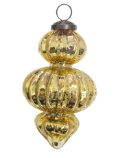 Украшение елочное Christmasdeluxe Сосулька золотое, 8 x 8 x 14см