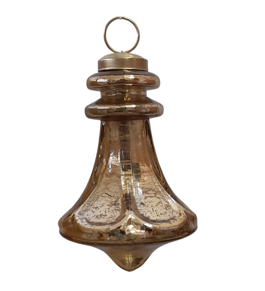 Украшение елочное Christmasdeluxe Сосулька золотое, 7 x 7 x 10см