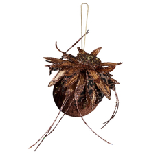 Шар елочный Christmasdeluxe Подсолнух коричневый, 10см