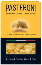 Макароны Pasteroni Конкилье Ригате №128, 400г