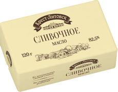 Масло сливочное Брест-Литовск 82.5%, 120г