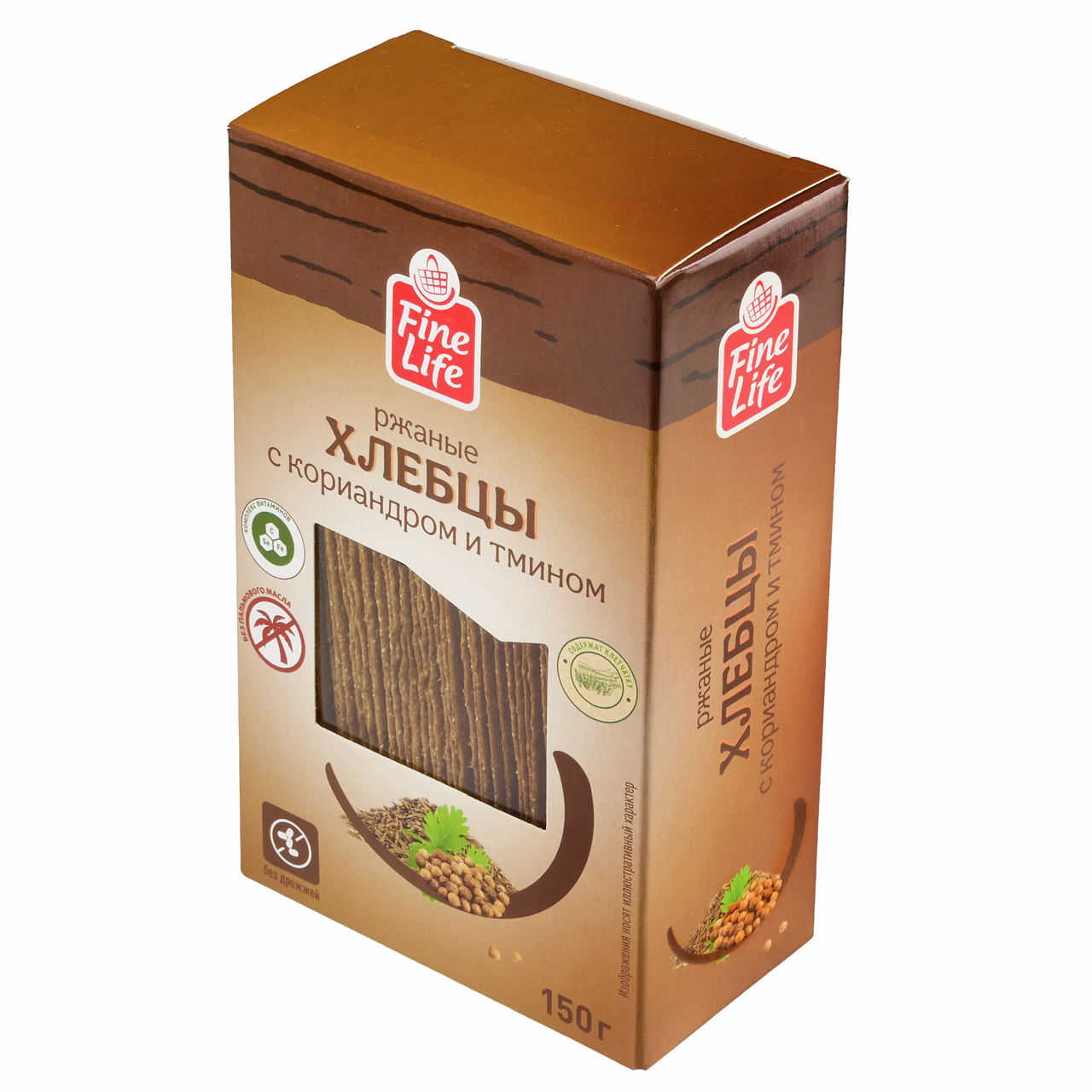 Fine Life Хлебцы ржаные кориандр и тмин, 150г