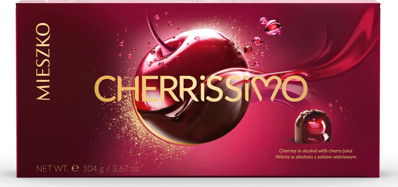 Конфеты Mieszko Cherrissimo Classic вишня в алкоголе, 104г