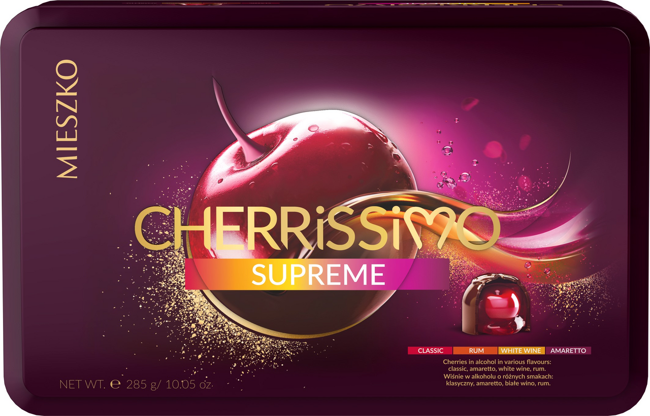 Конфеты Mieszko Cherrissimo Supreme вишня в алкоголе, 285г