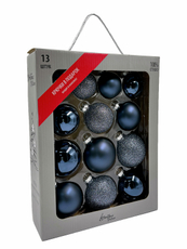 Набор елочных шаров Christmasdeluxe темно-синий, 13шт