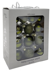 Набор елочных шаров Christmasdeluxe зеленый микс, 26шт