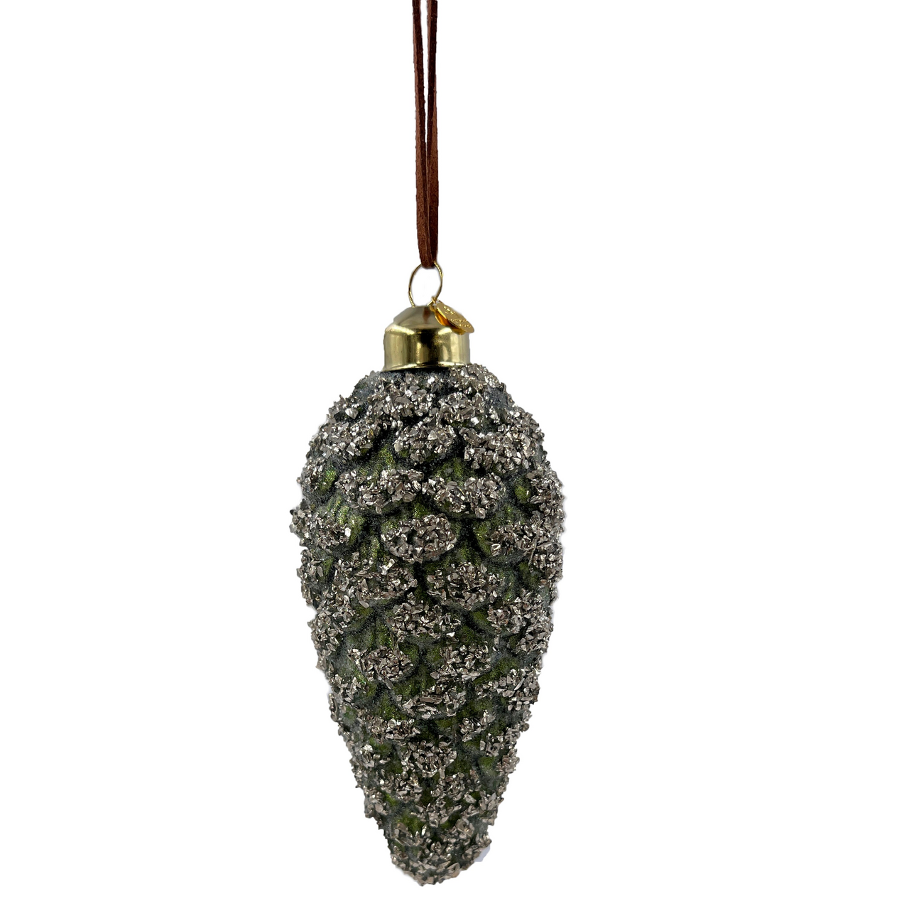 Украшение елочное Christmasdeluxe Шишка зеленая, 12см