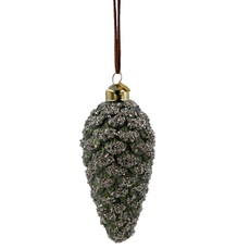 Украшение елочное Christmasdeluxe Шишка зеленая, 12см