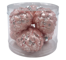 Набор елочных украшений Christmasdeluxe Шишки розовый 7см, 6шт