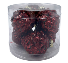 Набор елочных украшений Christmasdeluxe Шишки темно-бордовый 7см, 6шт