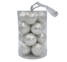 Набор елочных шаров Christmasdeluxe белый 3.5см, 16шт