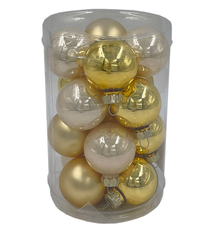 Набор елочных шаров Christmasdeluxe золотой и жемчужный 3.5см, 16шт