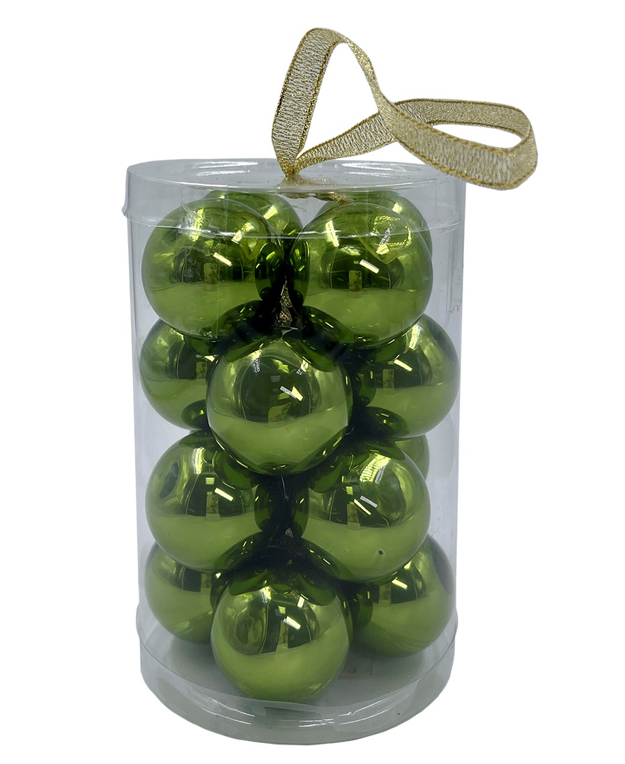 Набор елочных шаров Christmasdeluxe зеленый 3.5см, 16шт