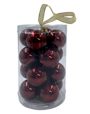 Набор елочных шаров Christmasdeluxe бордовый 3.5см, 16шт