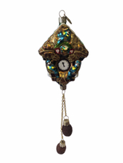 Украшение елочное Коломеев Часики с шишками, 27см