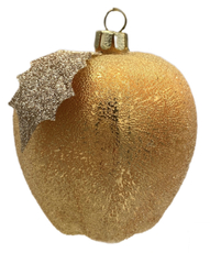 Украшение елочное Коломеев Яблоко золотое, 10см