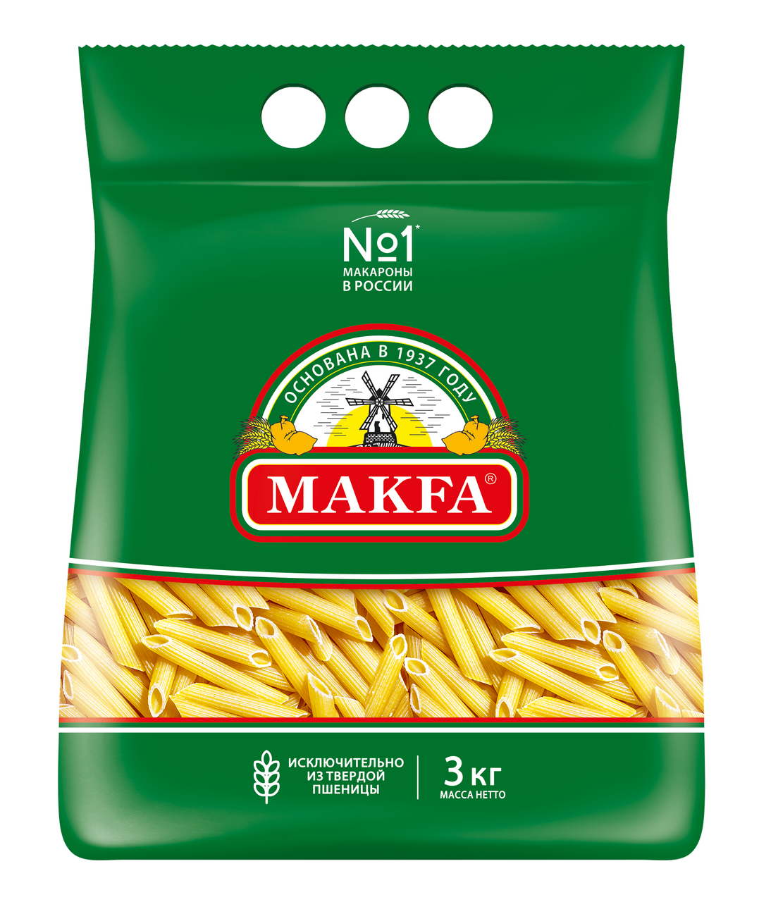Изображение товара Макароны Makfa перья высший сорт, 3кг